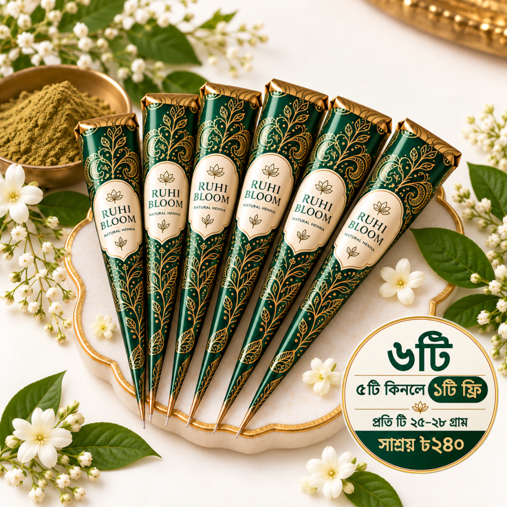 গাঢ় সবুজ রেডিমেড মেহেদি কোনের সংগ্রহ